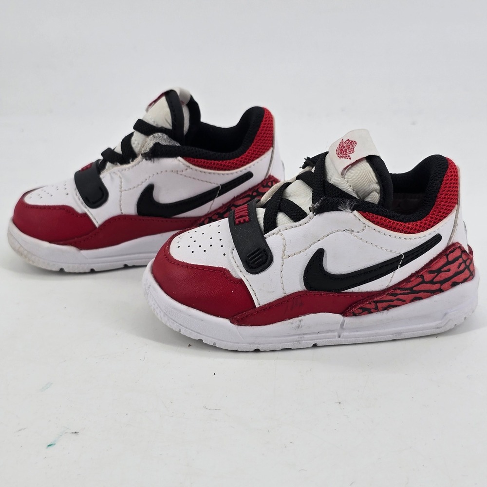 Jordan Legacy 312 Low Kids 4C Sneakers White Red Black CD9056-106 Elephant Print